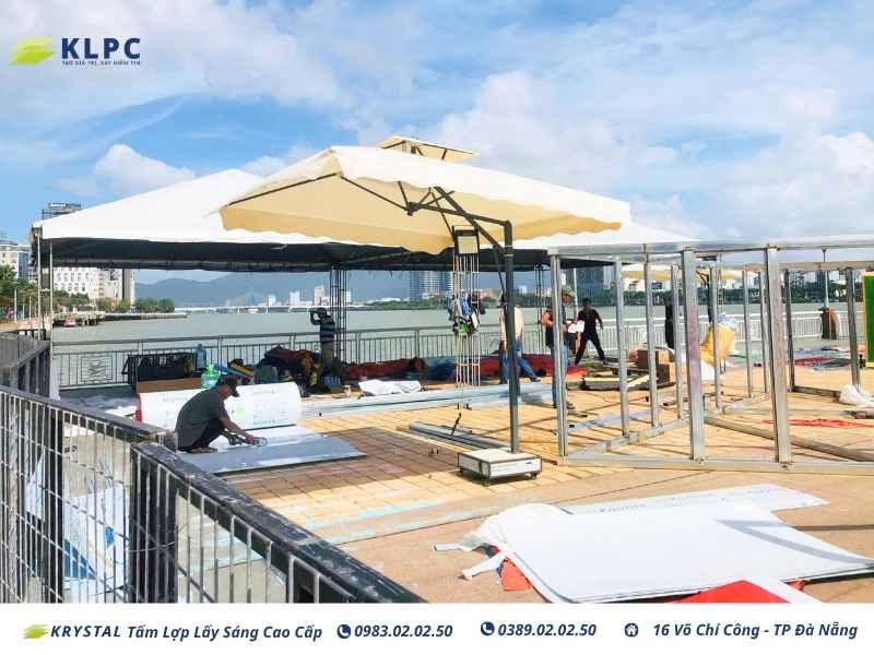 Tấm lợp lấy sáng KLPC: Nâng tầm thẩm mỹ công trình Noel tại Cầu Rồng Đà Nẵng 6 Tam Lop Polycarbonate 2