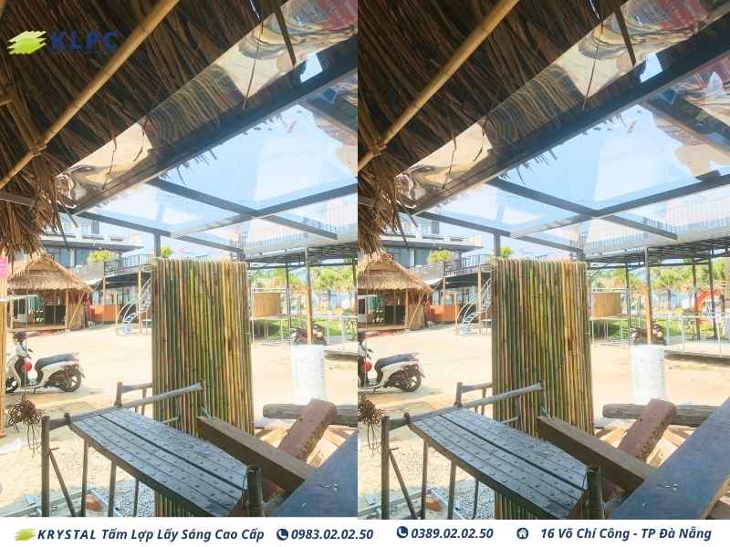 Tấm lợp lấy sáng KLPC: Giải pháp tối ưu cho quán cà phê tại Đà Nẵng 4 tam lop lay sang gia re